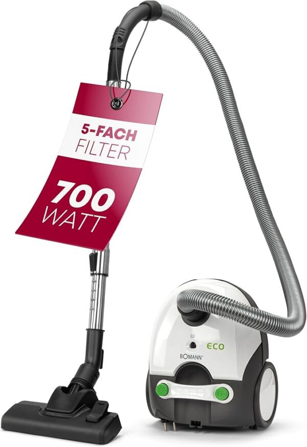 Bomann BS 9019 CB  700W White Canister Vacuum Cleaner