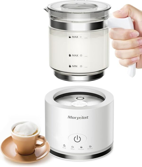 Milk Frother, Morpilot 4-in-1 Automatic Coffee Frother hs001-g