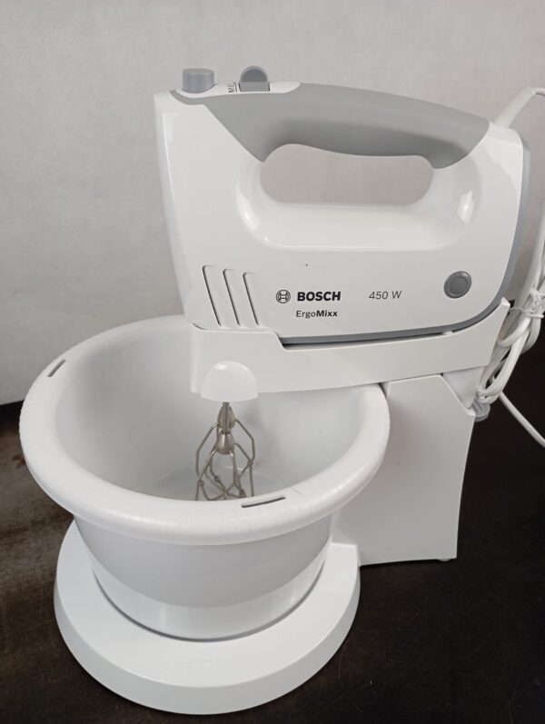 Bosch MFQ36460 Ergomixx Hand Mixer, White/Grey - Image 2