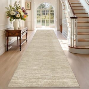 Beige hallway rug 90 x 60