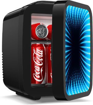 BEICHEN Mini Fridge, 4L/6 Can Small fridge